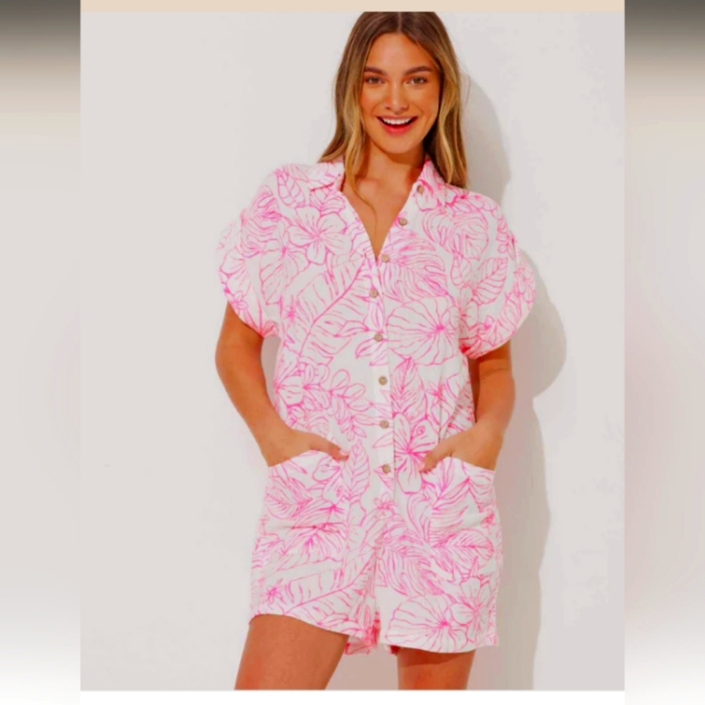 🆕 Tropical pink Romper